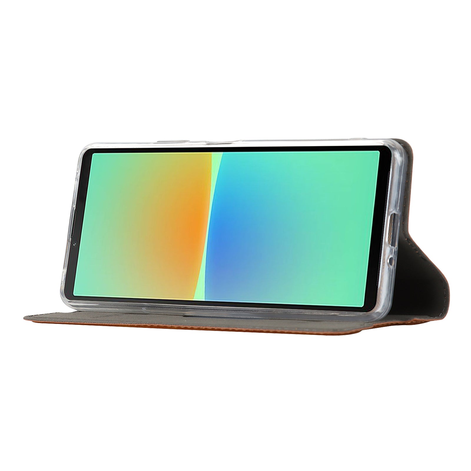 PU Leather Phone Case For Sony Xperia 10 IV 5G Calf Texture Cell Phone Cover with Card Holder Stand PU Leather Phone Case For Sony Xperia 10 IV 5G Calf Texture Cell Phone Cover with Card Holder Stand
